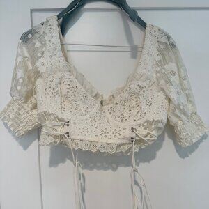 FF&L Embroidered Crop Top